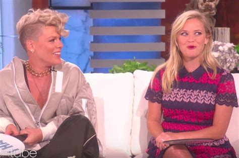 Ellen Asked Reese Witherspoon And Pink If They D Ever Had Sex In Public And Their Reactions Were