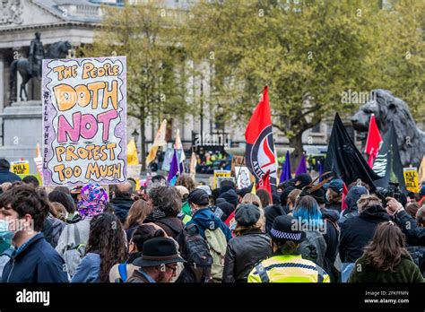 london uk 1st may 2021 kill the bill protest by people angry at new legislation called the