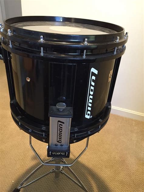 Ludwig 12x14 Marching Snare Drum Black Excellent No Reserve