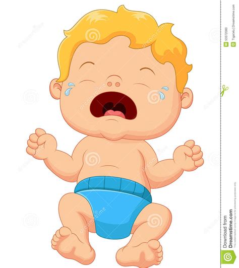 Cartoon Little Baby Crying Stock Vector Image 53372080