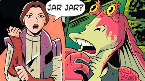 When Jar Jar Walked In On Padme Undressing Canon Star Wars Comics Explained Youtube