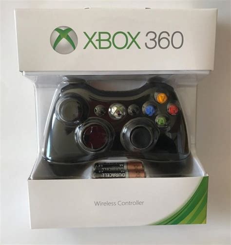 Xbox 360 Wireless Controller Blackwhite With Dongle No Batteries
