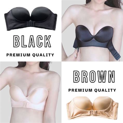 Women Super Push Up Bra Strapless Bra Seamless Brassiere Front Closure