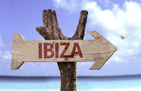 Ibiza Sign With A Beach On Background Maximize