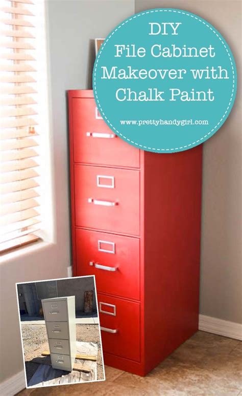 Updating a metal file cabinet. File Cabinet Makeover Using Chalk Paint | Filing cabinet ...