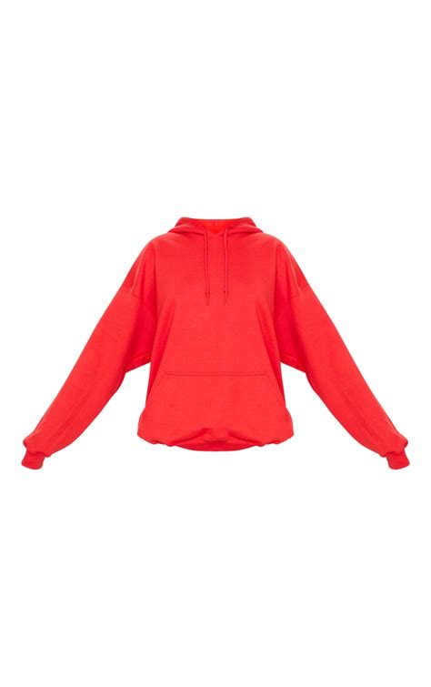 Red Ultimate Oversized Hoodie Prettylittlething Usa