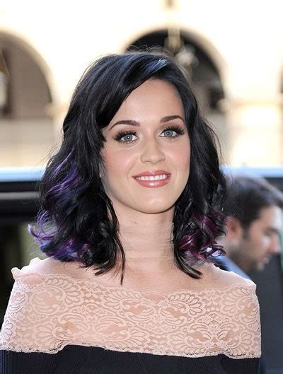 Oddly Appealing Katy Perrys Pink Purple And Blue Hair Streaks Glamour
