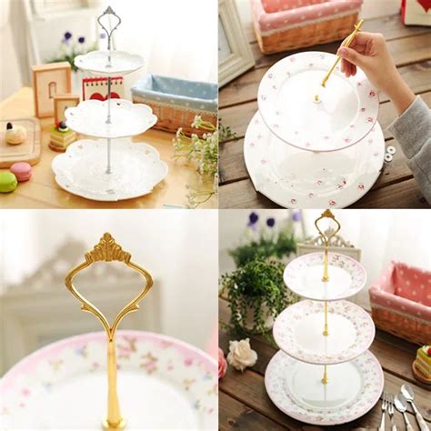 Tiered Cake Plates And New 1set 3 Or 2 Tier Cake Plate Stand Handle