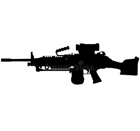 M249 Saw Light Machine Gun Stock Illustrations 33 M249 Saw Light