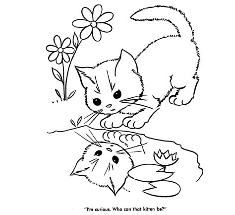 Cute Baby Cats Coloring Pages Animal Pictures