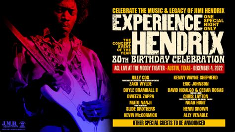 Jimi Hendrixs 80th Birthday Celebration At Acl Live Austin City