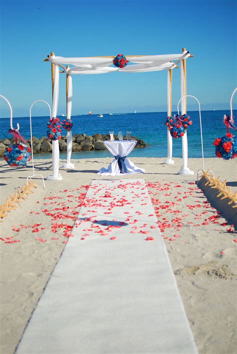 Bamboo Canopy W Fresh Flowers And Sand Ceremony Table In The Middle