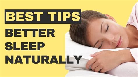 Best Tips To Better Sleep Naturally How To Get A Good Night Sleep Without Medications Youtube