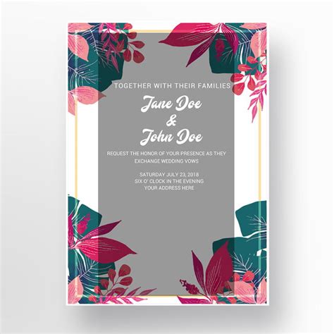 Maybe you would like to learn more about one of these? Wedding Card Template for Free Download on Pngtree