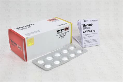 Warfarin Tablets 5mg Taj Pharma Latest Price Exporters