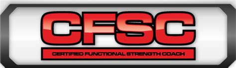 Cfsclogo Certified Functional Strength Coach