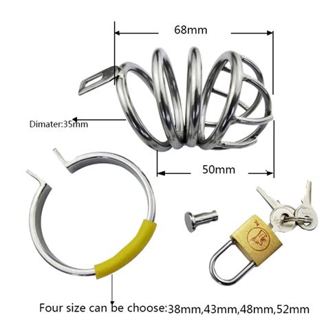 Hot Cock Lock Stainless Steel Penis Cage Cock Ring Penis Sleeve Male Chastity Device Cage Belt