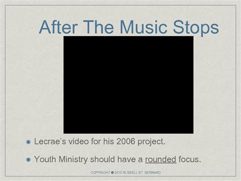 After The Music Stops Doing Effective Youth Ministry