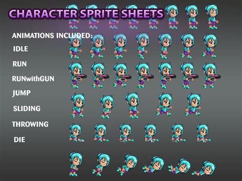2d Game Character Sprites 8 By Dionartworks Codester