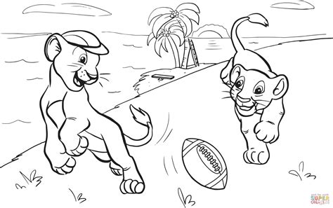 They can walk when they are about three weeks old. Lions Cubs Playing American Football coloring page | Free Printable Coloring Pages