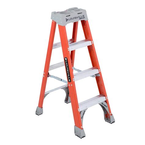 Louisville Ladder 4 Ft Fiberglass Step Ladder 300 Lbs Load Capacity
