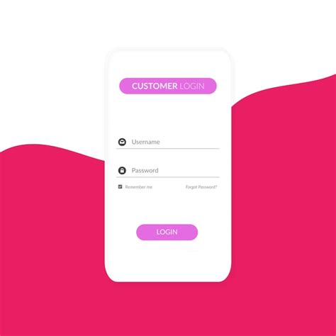 Premium Vector Register Ui Page Design Login Form Account User