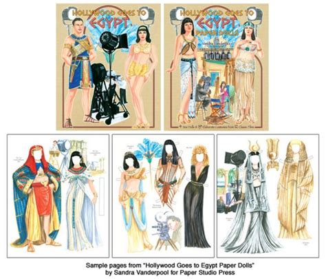 Hollywood Goes To Egypt [egyptian Movie Costumes] Paper Dolls Of Classic Stars Vintage