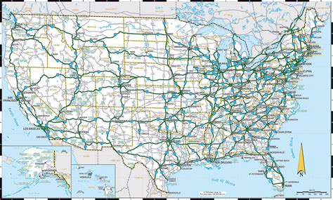 Interstate Highway Map Of United States Highway Map Of United States