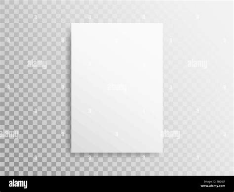 Blank A4 Sheet On Transparent Background White Paper With The Shadow