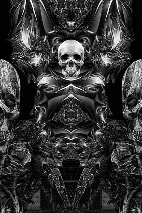 Trippy Dark Psychedelic Art Psychedelic Art Skull Art Bone Art