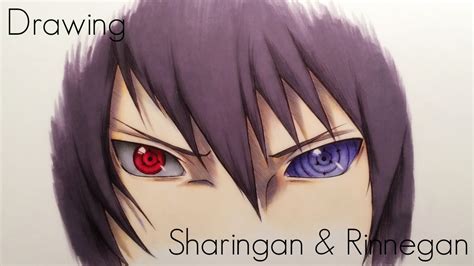 Drawing Sasukes Sharingan And Rinnegan Eyes Naruto Shippuden Youtube