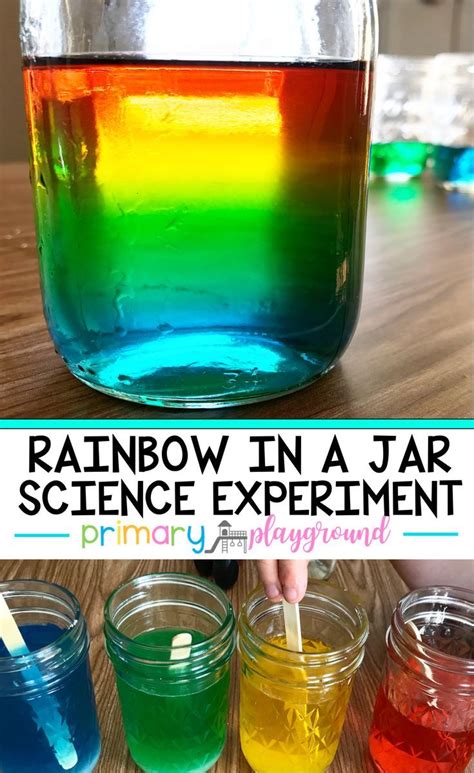Rainbow In A Jar Science Experiment Science Experiments Kids