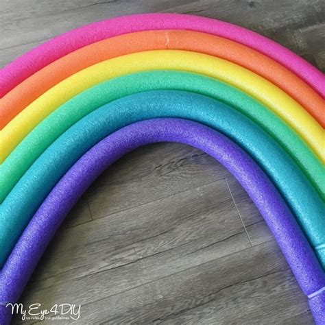 Pool Noodle Hacks Turned Home Decor Project At My Eye 4 Diy Rainbow