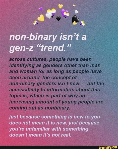 Do non-binary isn't gen-z 