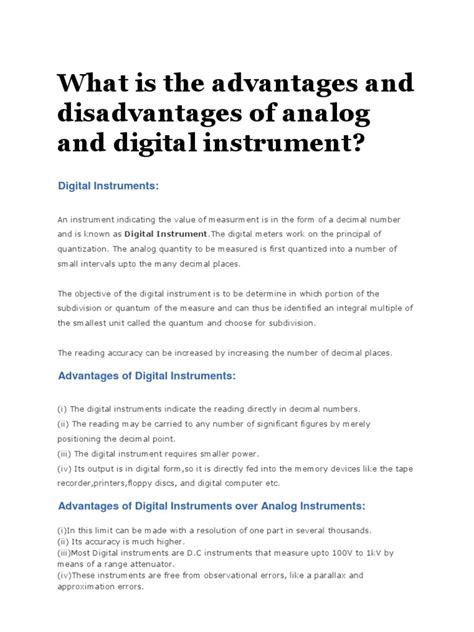 Digital data can be easily compressed. What is the Advantages and Disadvantages of Analog and ...