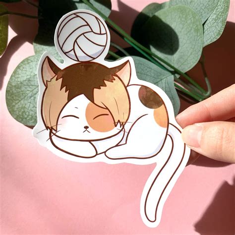 Haikyuu Kenma Kozume Cat Waterproof Stickers Anime Stickers Etsy