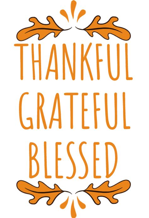 Thankful Grateful Blessed Illustration Clipart Large Size Png