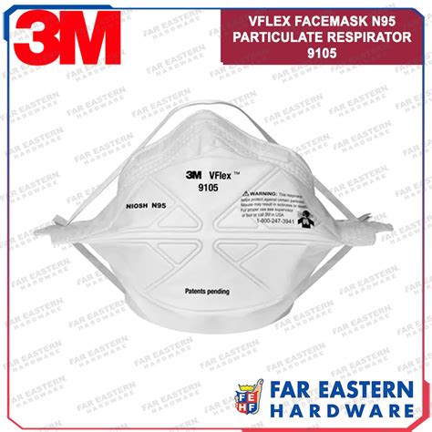 3m 9105 Particulate Respirator N95 Face Mask Vflex Facemask Sold Per