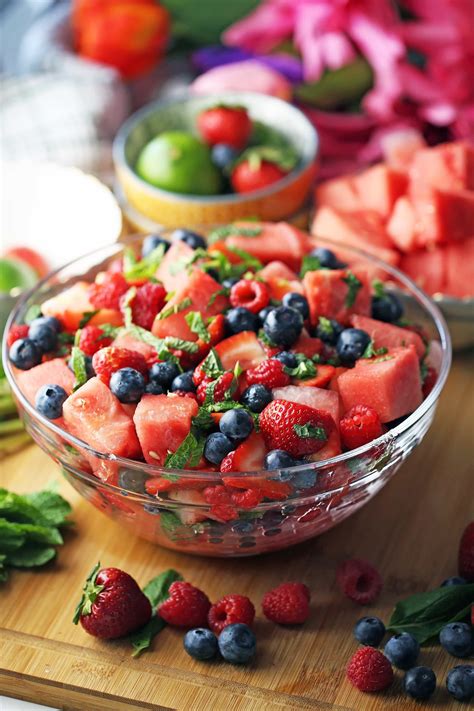 Watermelon Berry Summer Salad Fruit Salad Recipes Summer Salads