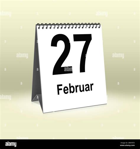 A Calendar In German Language Shows February 27th Ein Kalender Für