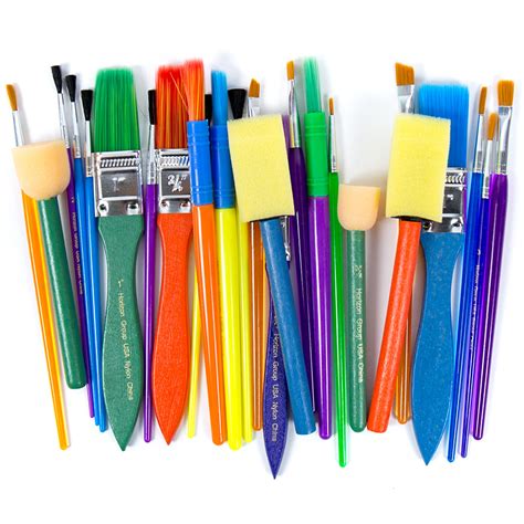 25 Pack Assorted Paint Brushes Craft Project Ideas