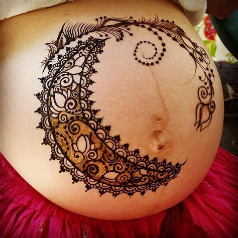 Pin By Abby Sol On Henna Belly Club Belly Henna Henna Moon Henna