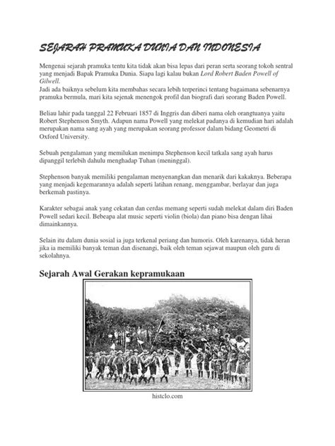 Sejarah Pramuka Dunia Dan Indonesia Pdf