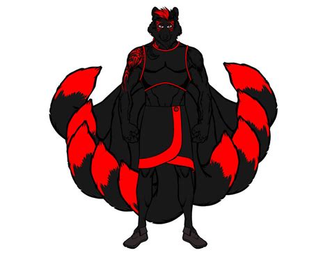 Nix The Black Kitsune Full Male Form By J Wolfe15 On Deviantart