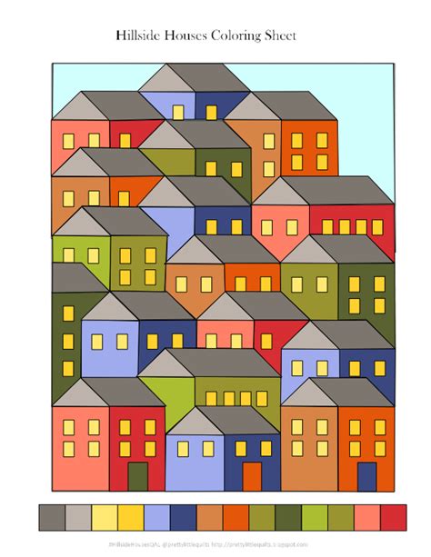 Free hillside house quilt pattern. Planning: Rustic Hillside House Quilt | House quilt ...