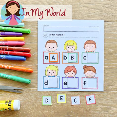 First Grade Worksheets Alphabet In My World