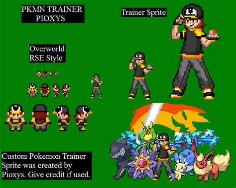 Pokemon Trainer Pioxys Sprites By Pioxys On Deviantart