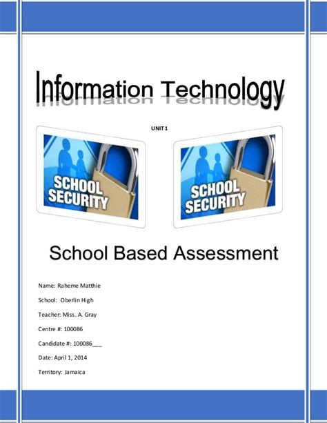 Cape Information Technology Unit 1 Sample Sba