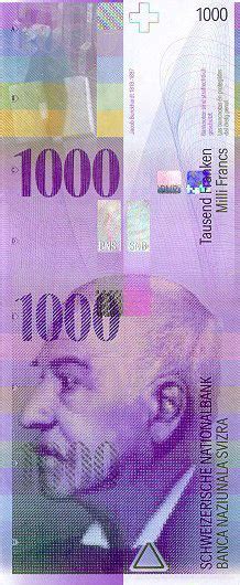 1000 or thousand may refer to: 1000 Swiss franc note - Counterfeit money detection: know how