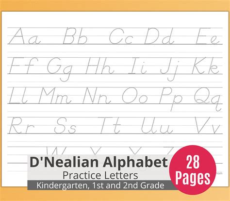 Alphabet Handwriting Practice For Kids Printable Letter Tracing